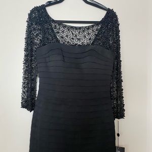 Sherri Hill blck cocktail bandage dress sz 10
